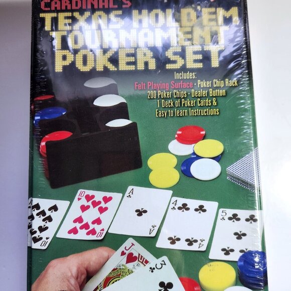 Cardinals Texas Holdem Tournament Poker Set New Factory Sealed in Metal Tin 2003 - Picture 3 of 6